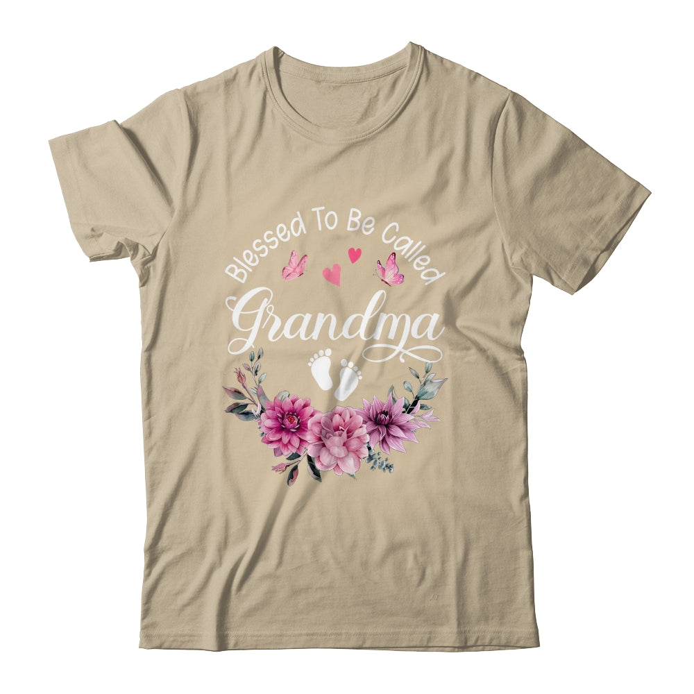 Blessed To Be Called Grandma Women Floral Decor Grandma Shirt & Tank Top | teecentury