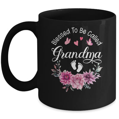 Blessed To Be Called Grandma Women Floral Decor Grandma Mug | teecentury