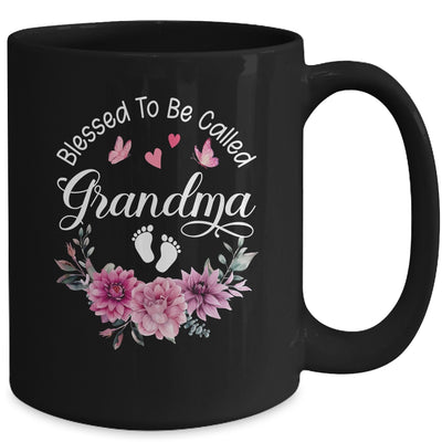 Blessed To Be Called Grandma Women Floral Decor Grandma Mug | teecentury