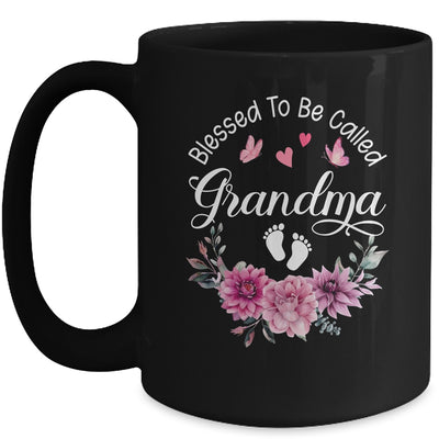 Blessed To Be Called Grandma Women Floral Decor Grandma Mug | teecentury