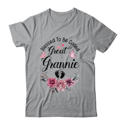 Blessed To Be Called Grannie Floral Grannie Mothers Day Shirt & Tank Top | teecentury