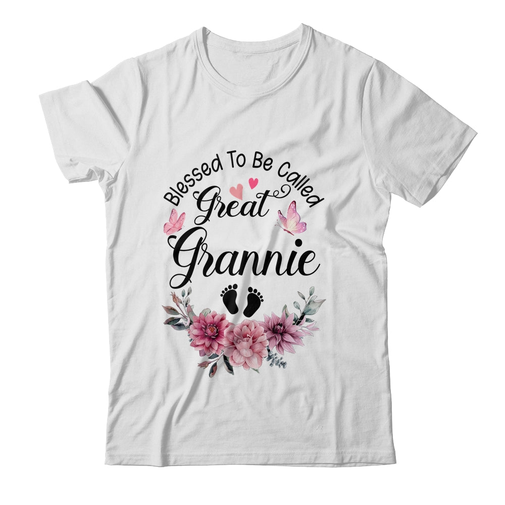 Blessed To Be Called Grannie Floral Grannie Mothers Day Shirt & Tank Top | teecentury