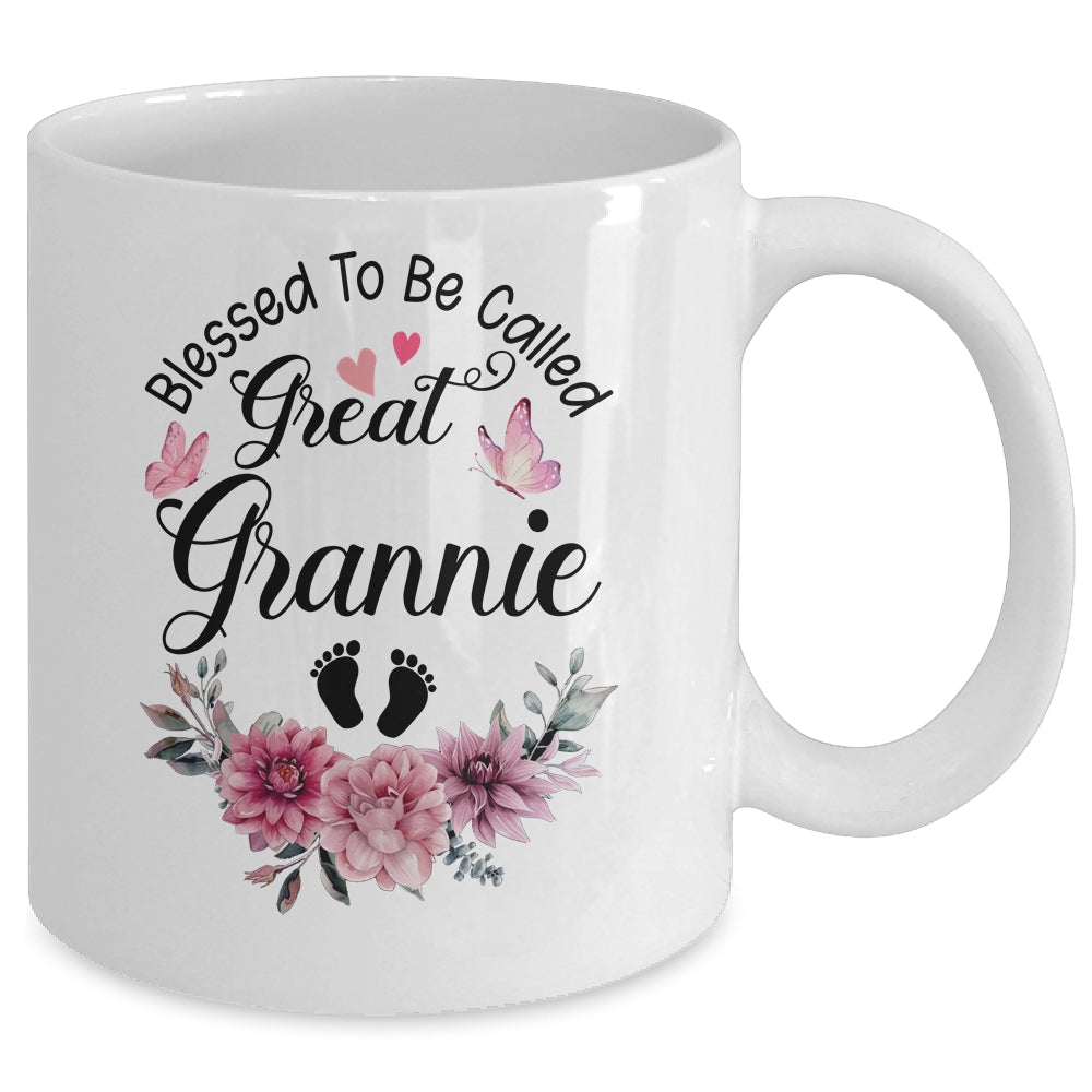 Blessed To Be Called Grannie Floral Grannie Mothers Day Mug | teecentury