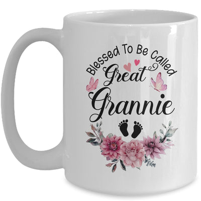 Blessed To Be Called Grannie Floral Grannie Mothers Day Mug | teecentury