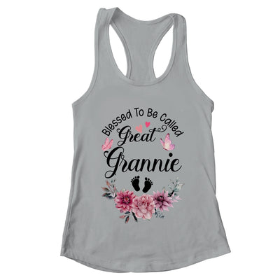 Blessed To Be Called Grannie Floral Grannie Mothers Day Shirt & Tank Top | teecentury