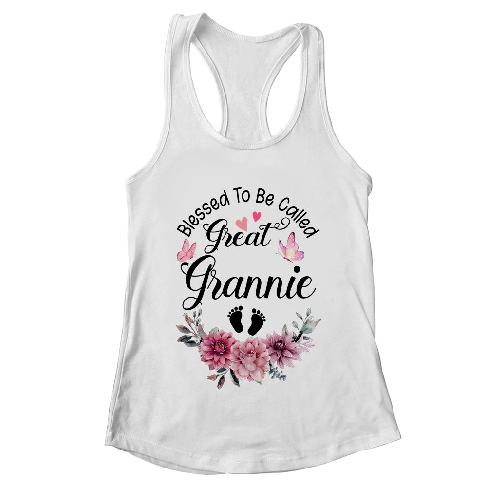 Blessed To Be Called Grannie Floral Grannie Mothers Day Shirt & Tank Top | teecentury
