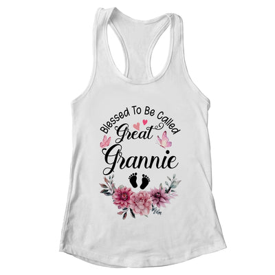 Blessed To Be Called Grannie Floral Grannie Mothers Day Shirt & Tank Top | teecentury
