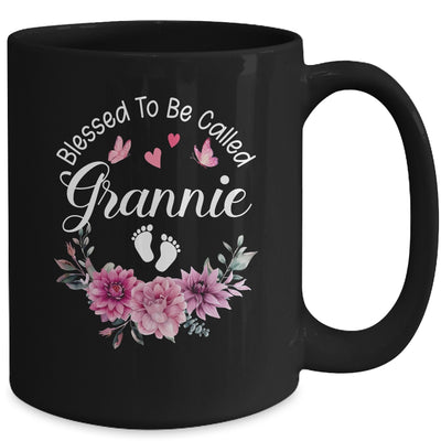 Blessed To Be Called Grannie Women Floral Decor Grannie Mug | teecentury