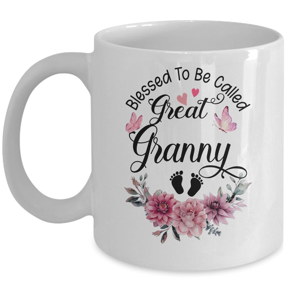 Blessed To Be Called Granny Floral Granny Mothers Day Mug | teecentury