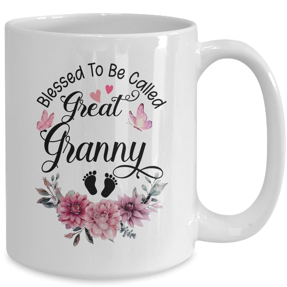 Blessed To Be Called Granny Floral Granny Mothers Day Mug | teecentury