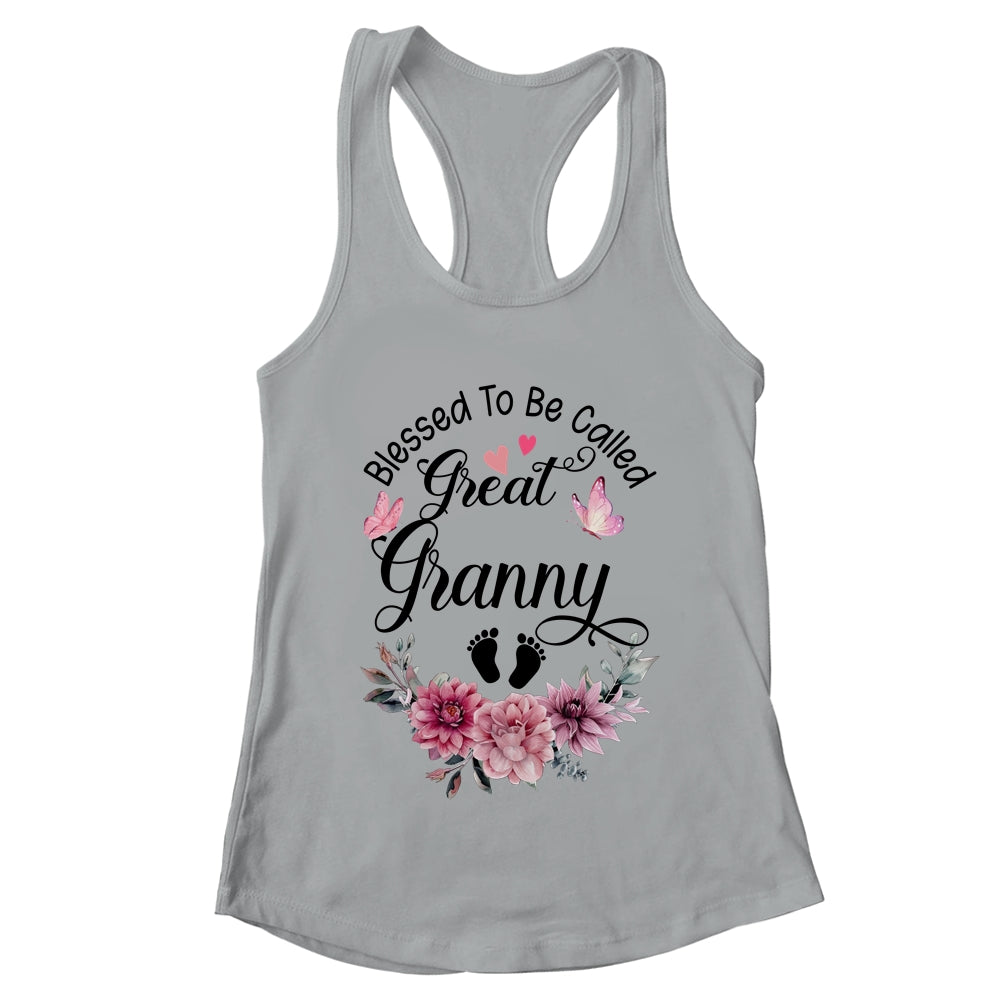 Blessed To Be Called Granny Floral Granny Mothers Day Shirt & Tank Top | teecentury