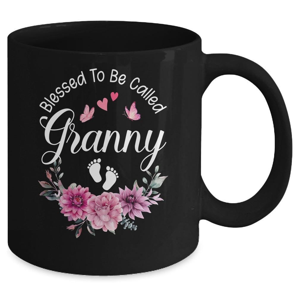 Blessed To Be Called Granny Women Floral Decor Granny Mug | teecentury