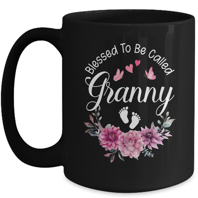 Blessed To Be Called Granny Women Floral Decor Granny Mug | teecentury