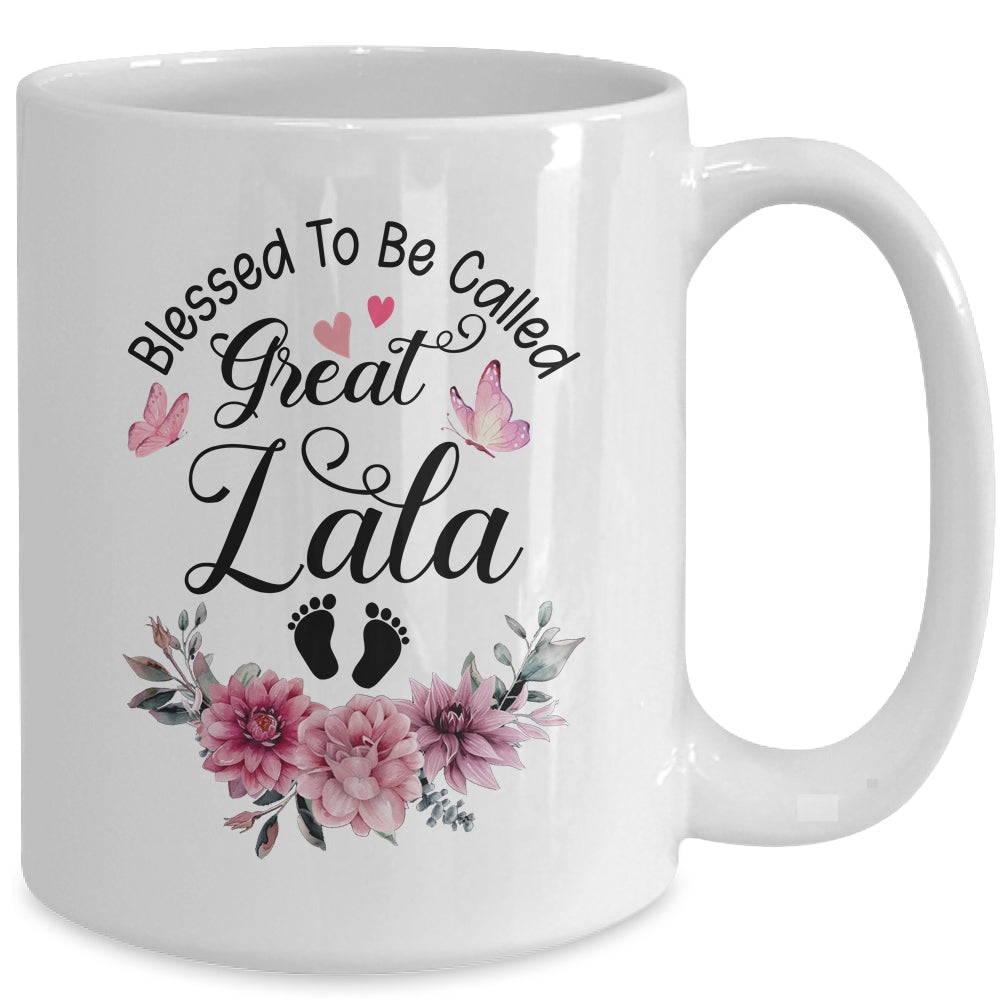 Blessed To Be Called Lala Floral Lala Mothers Day Mug | teecentury