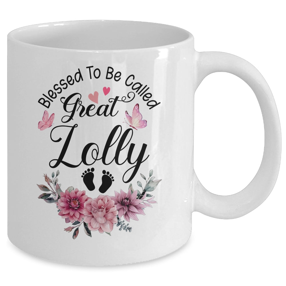 Blessed To Be Called Lolly Floral Lolly Mothers Day Mug | teecentury