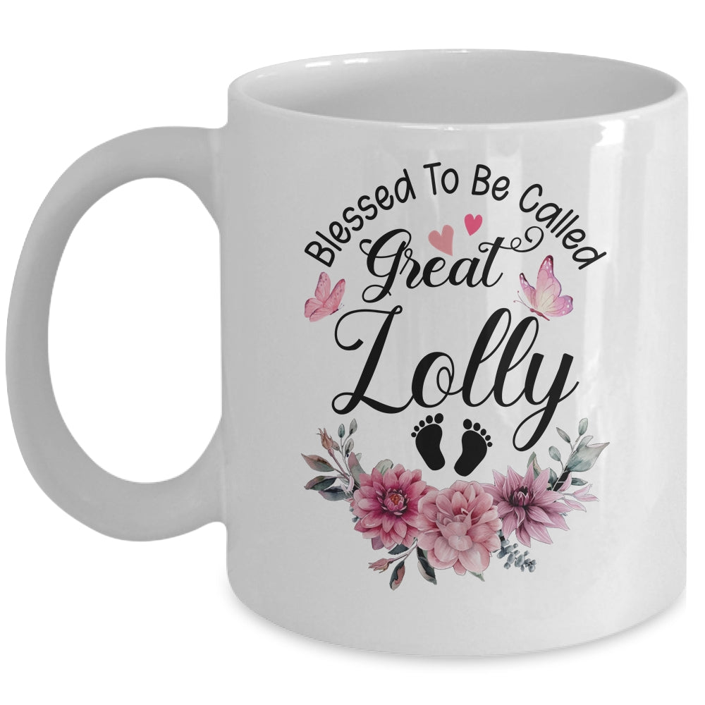 Blessed To Be Called Lolly Floral Lolly Mothers Day Mug | teecentury