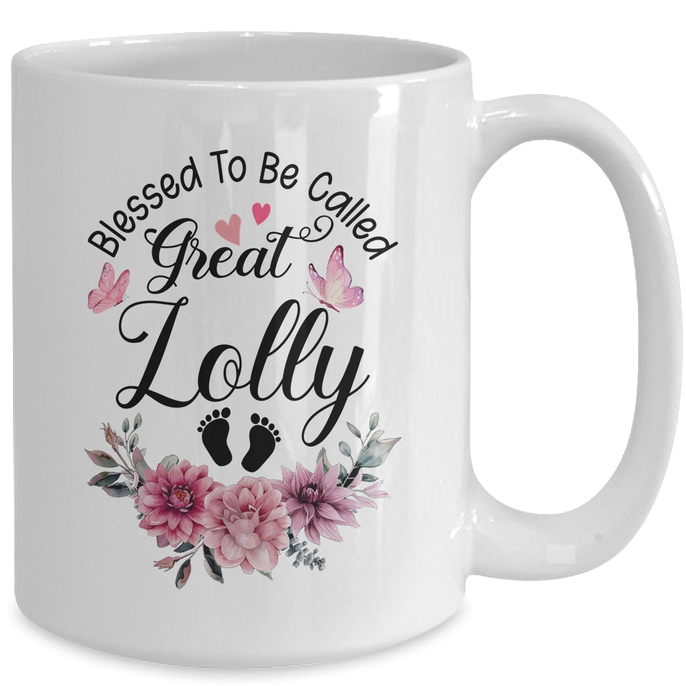 Blessed To Be Called Lolly Floral Lolly Mothers Day Mug | teecentury