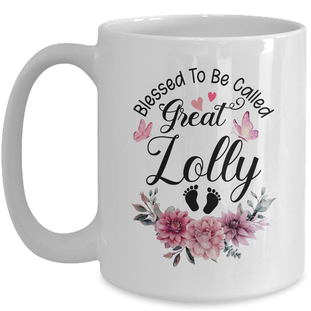Blessed To Be Called Lolly Floral Lolly Mothers Day Mug | teecentury