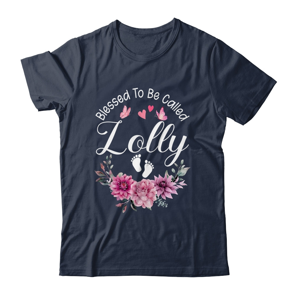 Blessed To Be Called Lolly Women Floral Decor Lolly Shirt & Tank Top | teecentury