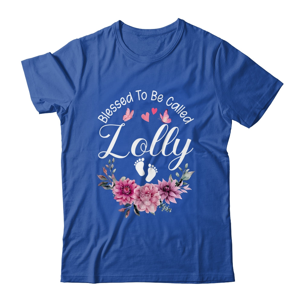 Blessed To Be Called Lolly Women Floral Decor Lolly Shirt & Tank Top | teecentury