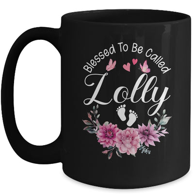 Blessed To Be Called Lolly Women Floral Decor Lolly Mug | teecentury