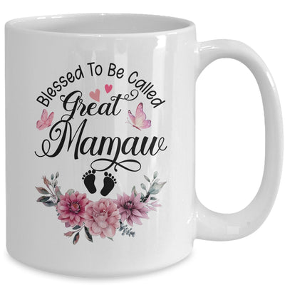 Blessed To Be Called Mamaw Floral Mamaw Mothers Day Mug | teecentury