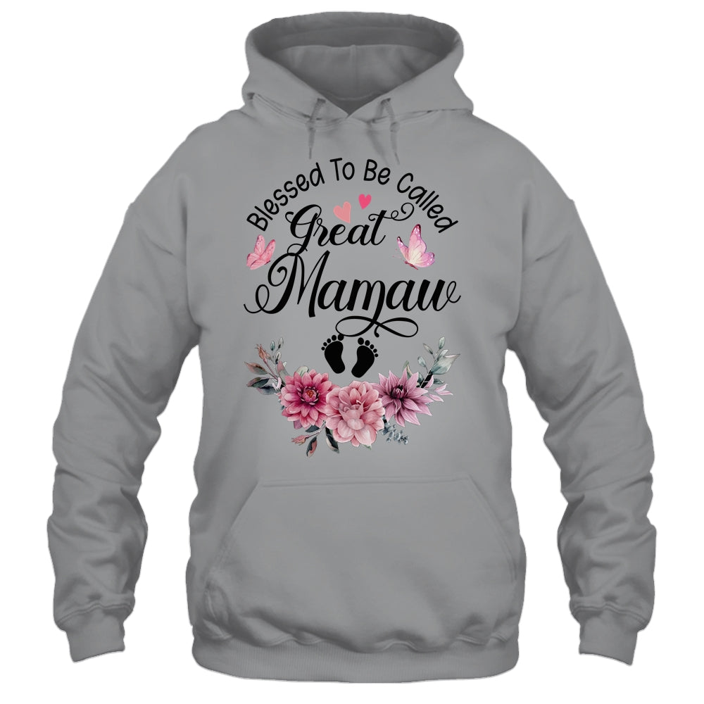 Blessed To Be Called Mamaw Floral Mamaw Mothers Day Shirt & Tank Top | teecentury