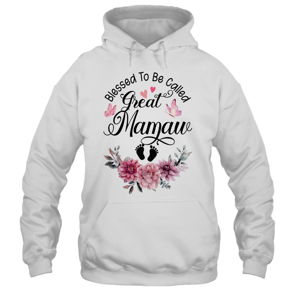 Blessed To Be Called Mamaw Floral Mamaw Mothers Day Shirt & Tank Top | teecentury