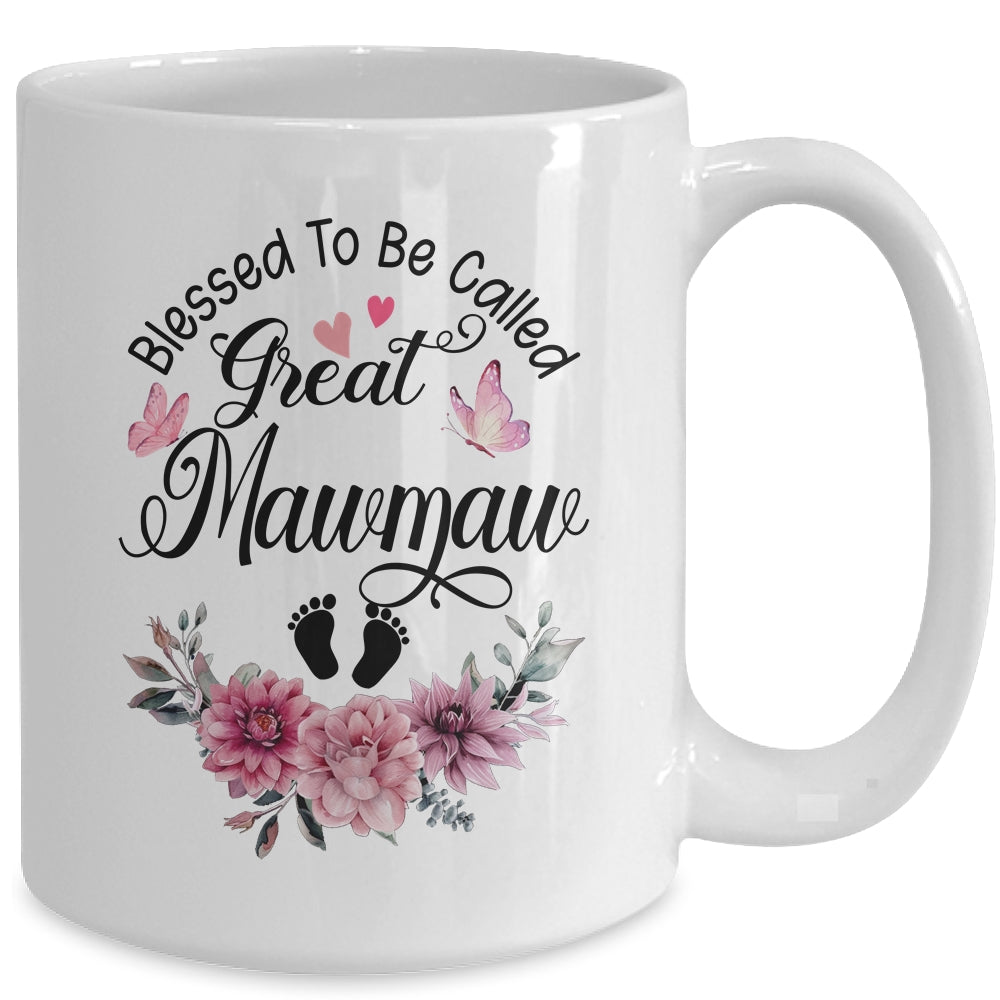 Blessed To Be Called Mawmaw Floral Mawmaw Mothers Day Mug | teecentury