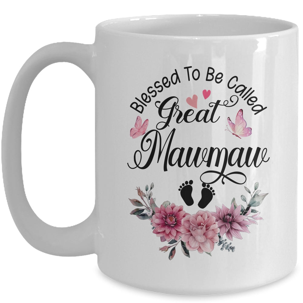 Blessed To Be Called Mawmaw Floral Mawmaw Mothers Day Mug | teecentury