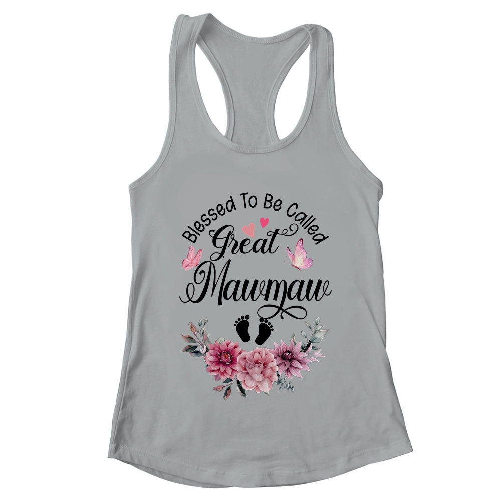 Blessed To Be Called Mawmaw Floral Mawmaw Mothers Day Shirt & Tank Top | teecentury