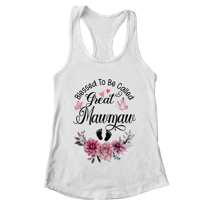 Blessed To Be Called Mawmaw Floral Mawmaw Mothers Day Shirt & Tank Top | teecentury