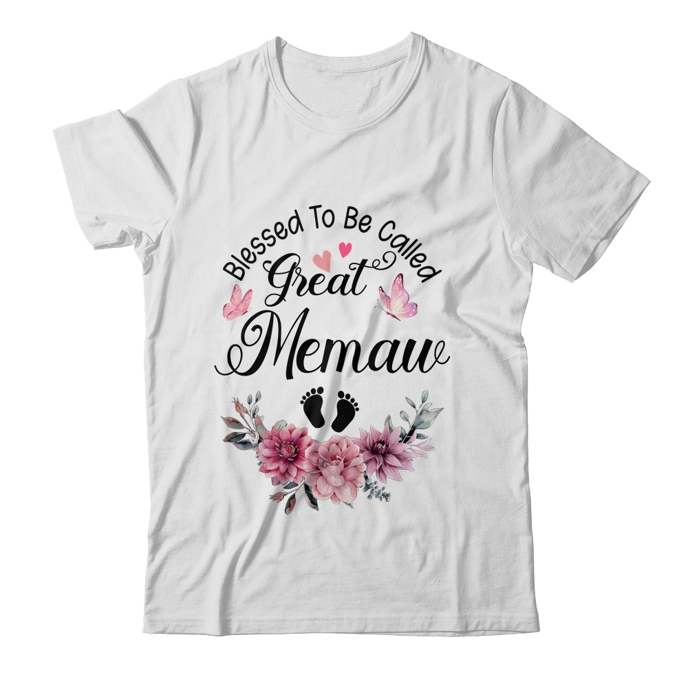 Blessed To Be Called Memaw Floral Memaw Mothers Day Shirt & Tank Top | teecentury