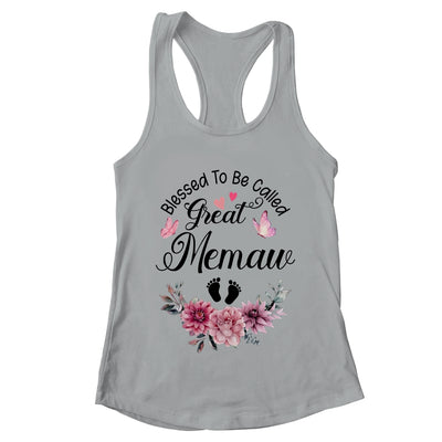 Blessed To Be Called Memaw Floral Memaw Mothers Day Shirt & Tank Top | teecentury