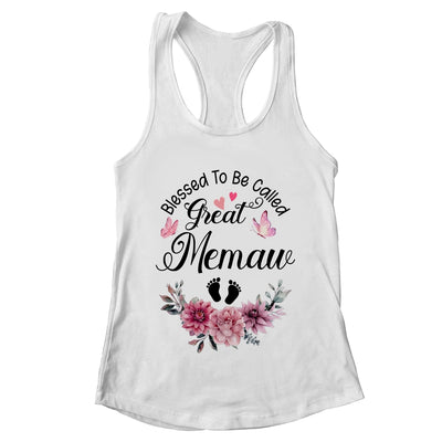 Blessed To Be Called Memaw Floral Memaw Mothers Day Shirt & Tank Top | teecentury