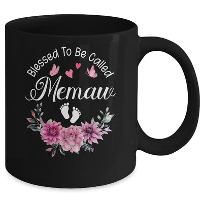 Blessed To Be Called Memaw Women Floral Decor Memaw Mug | teecentury