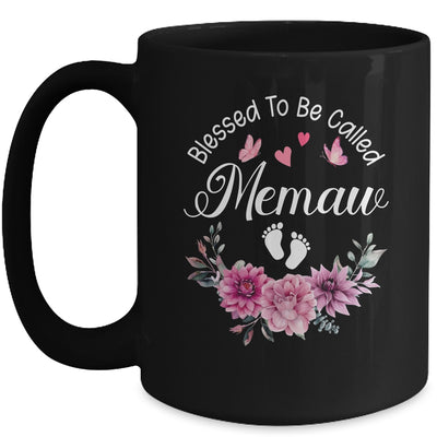 Blessed To Be Called Memaw Women Floral Decor Memaw Mug | teecentury