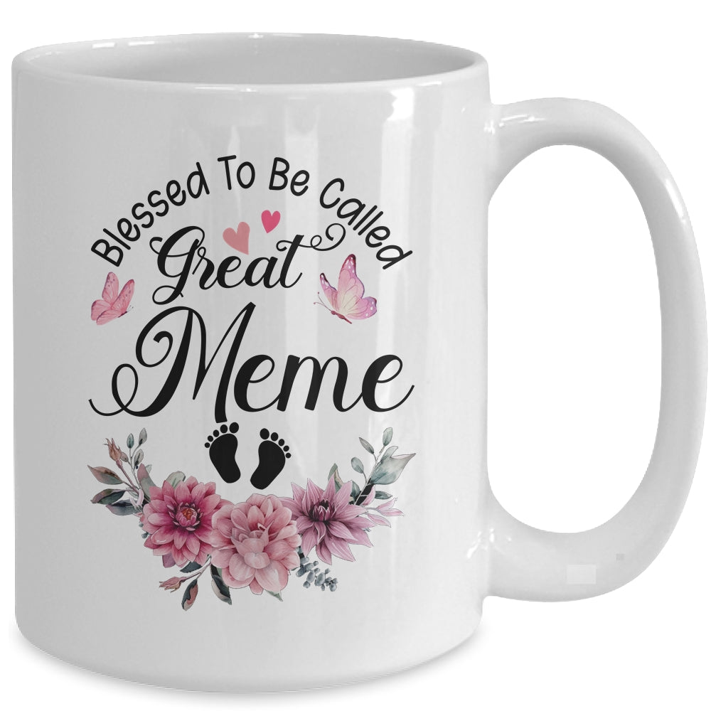 Blessed To Be Called Meme Floral Meme Mothers Day Mug | teecentury