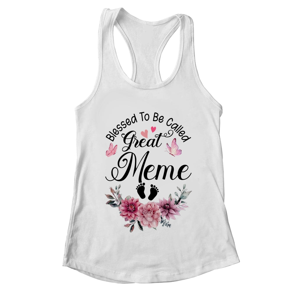 Blessed To Be Called Meme Floral Meme Mothers Day Shirt & Tank Top | teecentury