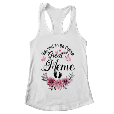 Blessed To Be Called Meme Floral Meme Mothers Day Shirt & Tank Top | teecentury