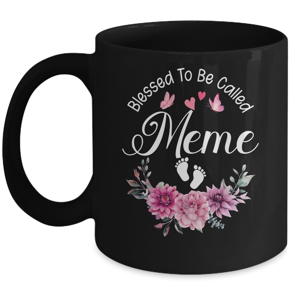 Blessed To Be Called Meme Women Floral Decor Meme Mug | teecentury