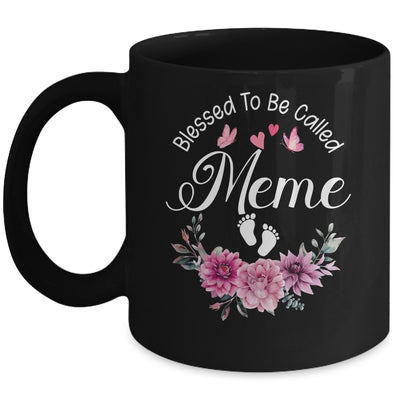 Blessed To Be Called Meme Women Floral Decor Meme Mug | teecentury