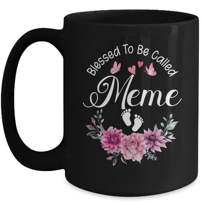 Blessed To Be Called Meme Women Floral Decor Meme Mug | teecentury