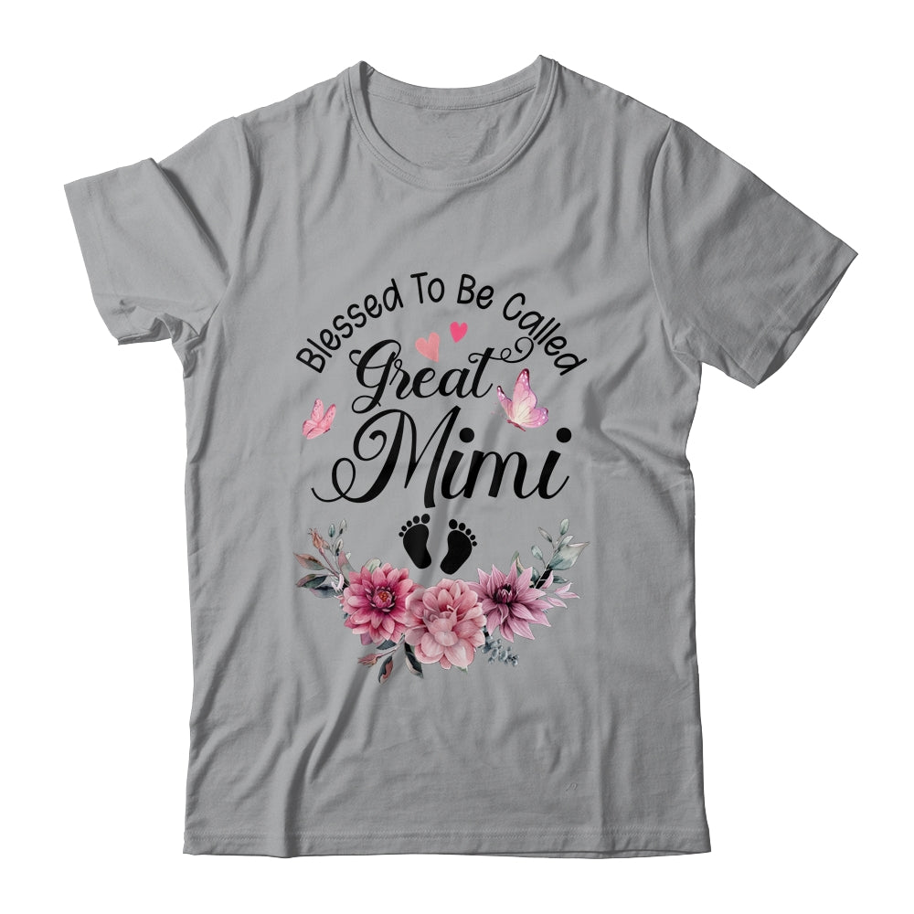 Blessed To Be Called Mimi Floral Mimi Mothers Day Shirt & Tank Top | teecentury