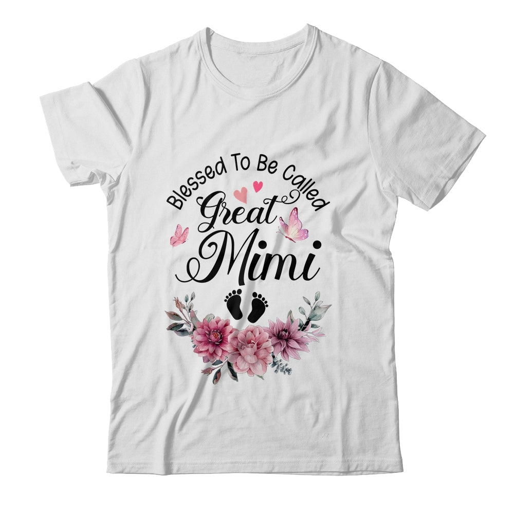 Blessed To Be Called Mimi Floral Mimi Mothers Day Shirt & Tank Top | teecentury