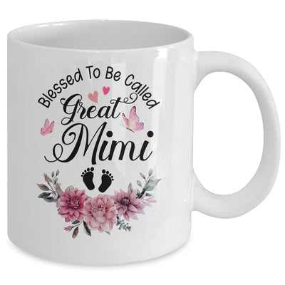 Blessed To Be Called Mimi Floral Mimi Mothers Day Mug | teecentury