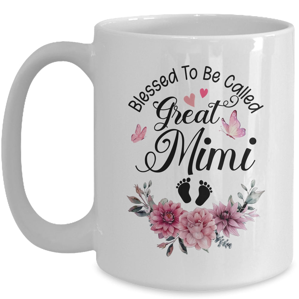 Blessed To Be Called Mimi Floral Mimi Mothers Day Mug | teecentury