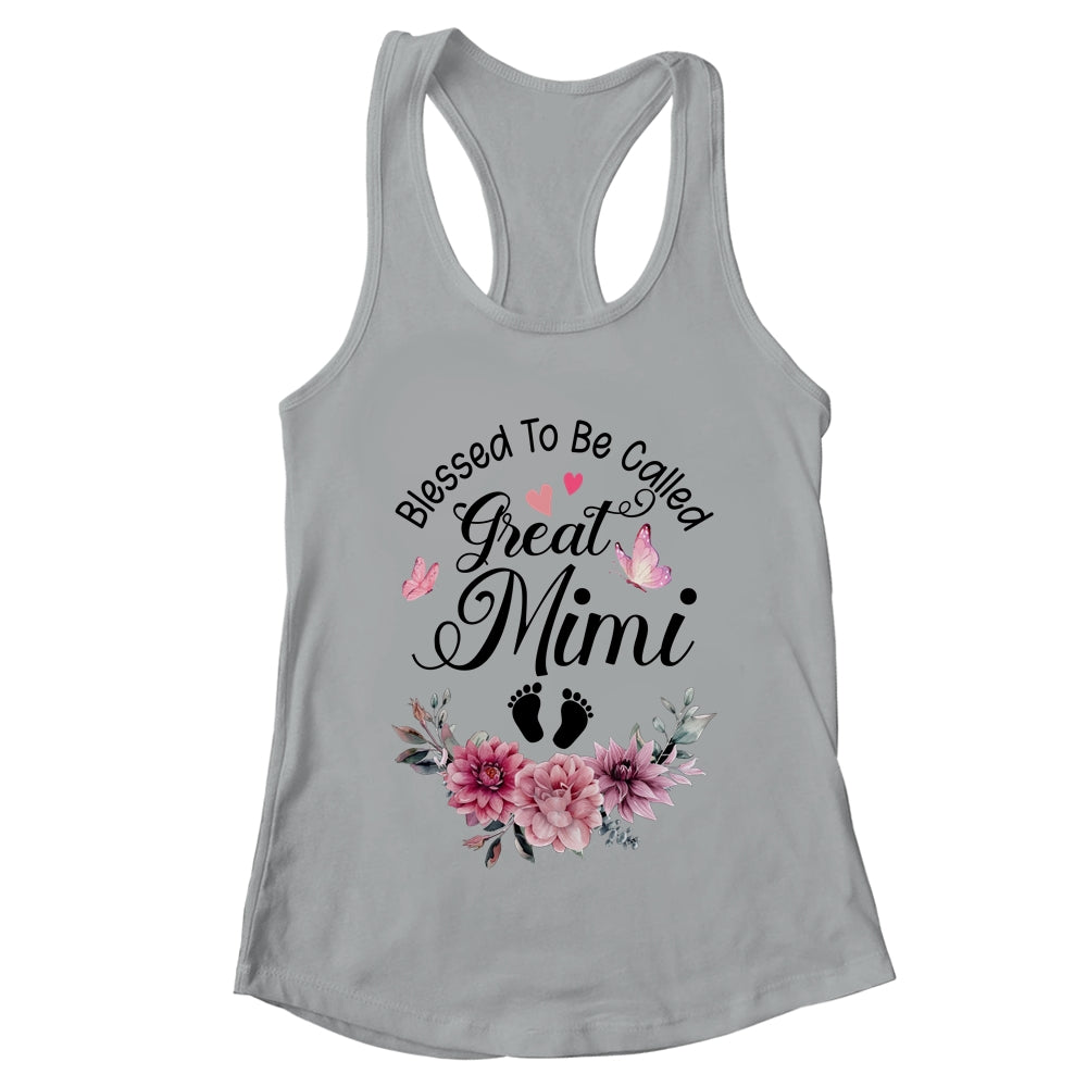 Blessed To Be Called Mimi Floral Mimi Mothers Day Shirt & Tank Top | teecentury