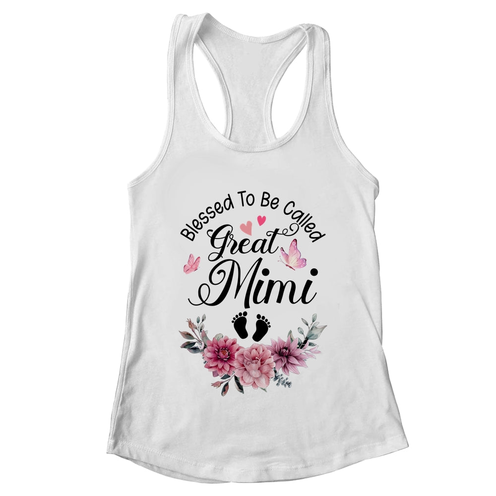 Blessed To Be Called Mimi Floral Mimi Mothers Day Shirt & Tank Top | teecentury