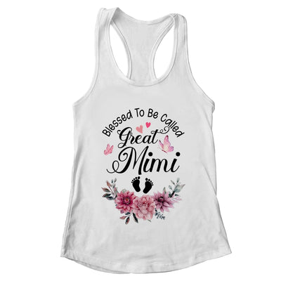 Blessed To Be Called Mimi Floral Mimi Mothers Day Shirt & Tank Top | teecentury